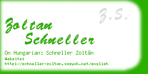 zoltan schneller business card